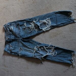 American Eagle Distressed Straight Leg Jeans